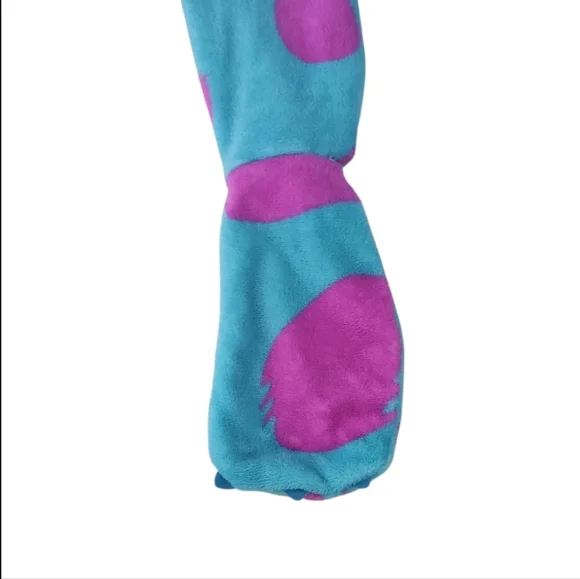 Disney Monsters Inc Sully Adult Onesie Pajamas Costume Blue Purple S/M Cosplay - Picture 9 of 16